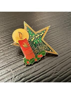 Vintage Hollywood 1993 Christmas Parade Lapel Hat Pin VGC